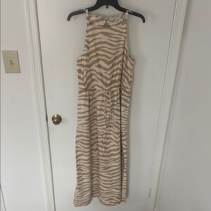 Loft and Zebra Print Sleeveless Maxi Dress